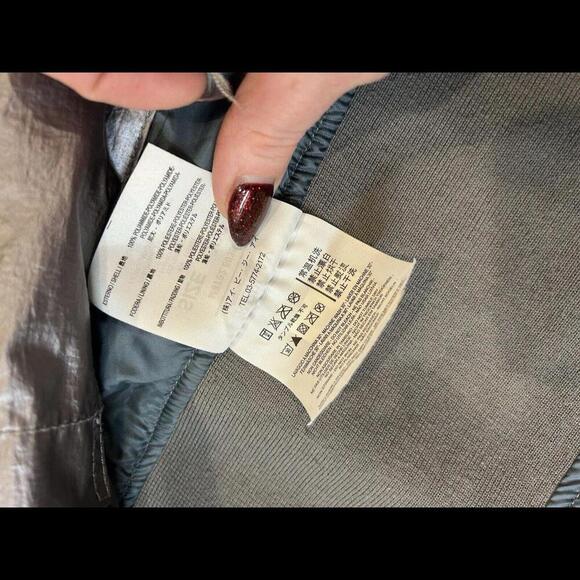 VTG REPLAY Men’s Moto Bomber Jacket Hood XXL Metallic Gray Polyamide Fashion Box - Picture 12 of 15